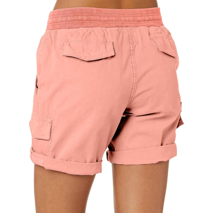 Adjustable Cargo Shorts With Pockets For Outdoor And Casual Wear