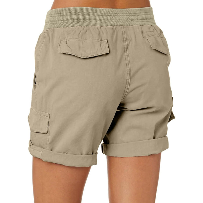 Adjustable Cargo Shorts With Pockets For Outdoor And Casual Wear