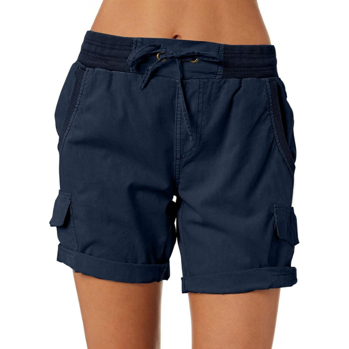 Adjustable Cargo Shorts With Pockets For Outdoor And Casual Wear