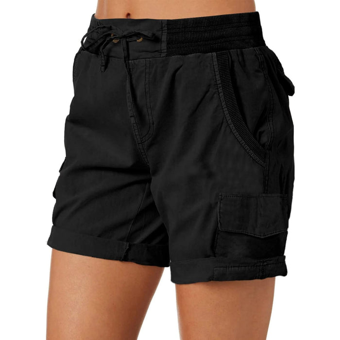 Adjustable Cargo Shorts With Pockets For Outdoor And Casual Wear