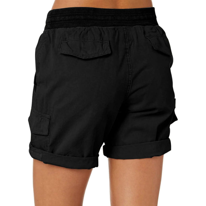 Adjustable Cargo Shorts With Pockets For Outdoor And Casual Wear