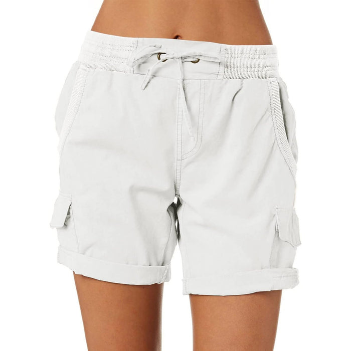 Adjustable Cargo Shorts With Pockets For Outdoor And Casual Wear