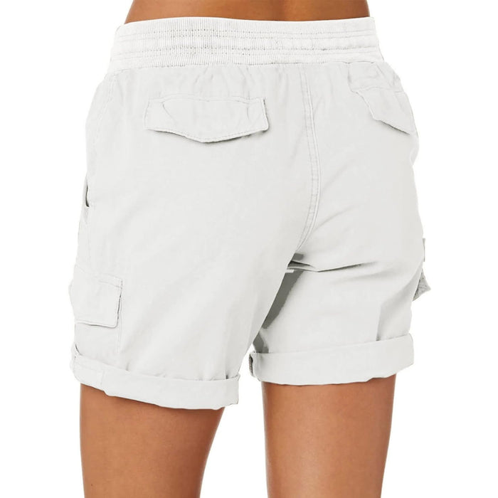 Adjustable Cargo Shorts With Pockets For Outdoor And Casual Wear