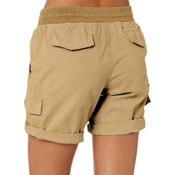 Adjustable Cargo Shorts With Pockets For Outdoor And Casual Wear