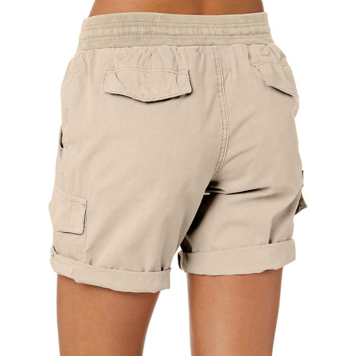 Adjustable Cargo Shorts With Pockets For Outdoor And Casual Wear