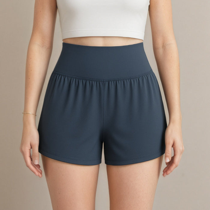 Ultra High Rise Yoga Shorts With Back Pocket