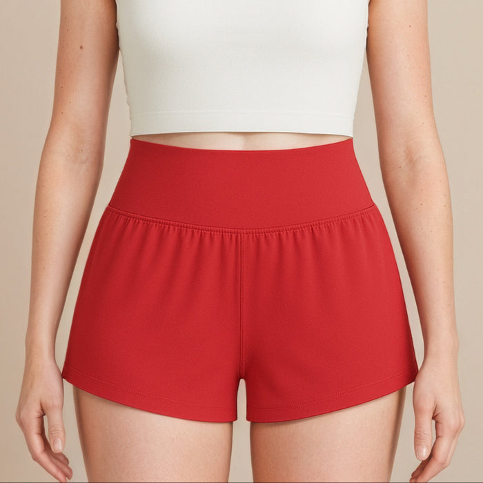 Ultra High Rise Yoga Shorts With Back Pocket