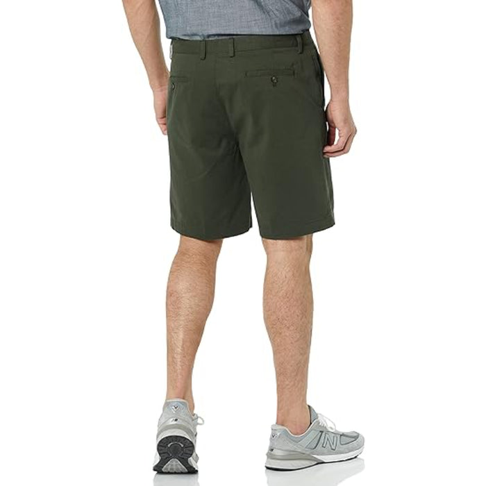 Chino Shorts With Zip Fly And Buttons