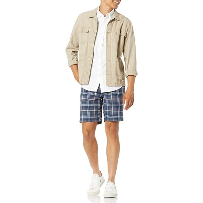 Chino Shorts With Zip Fly And Buttons