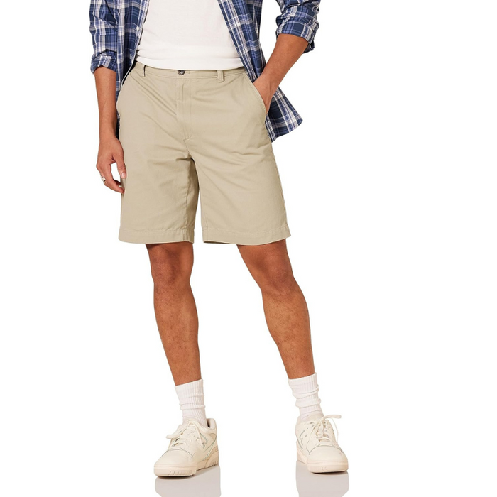 Casual Flat Front Chino Shorts