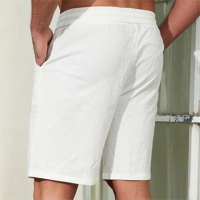 Coconut Tree Graphic Shorts – Beachwear With Drawstring