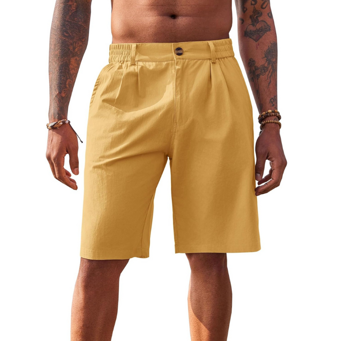 Flat Front Chino Casual Shorts