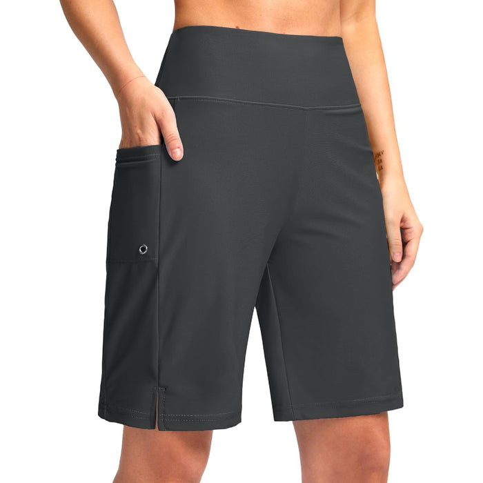 Women Athletic Shorts With Pockets & Built In Liner