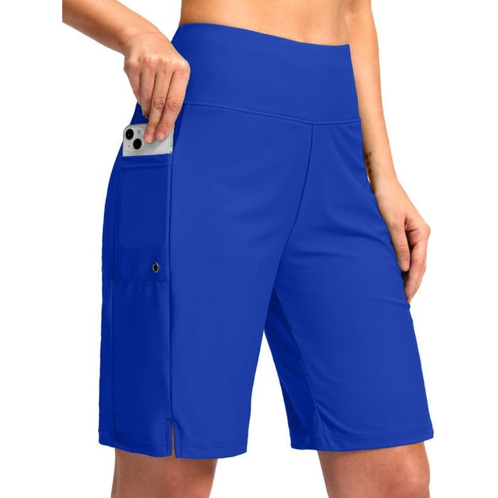 Women Athletic Shorts With Pockets & Built In Liner