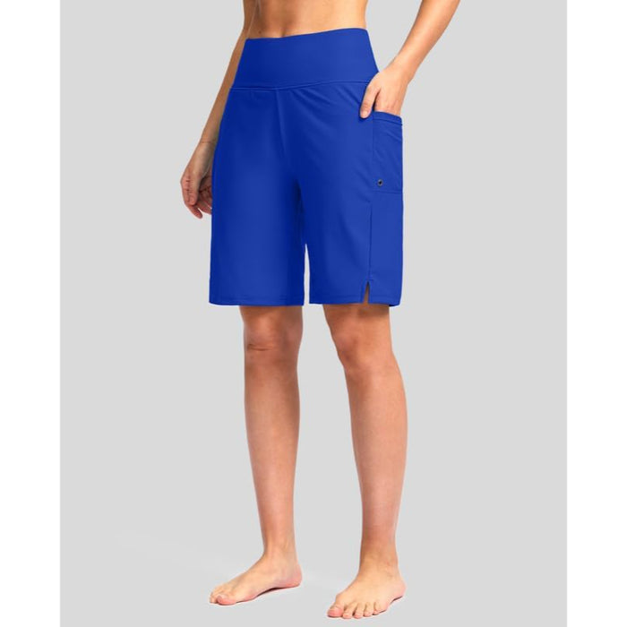 Women Athletic Shorts With Pockets & Built In Liner