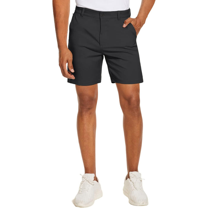 Golf Chino Shorts With Quick Dry Fabric And Multiple Pockets