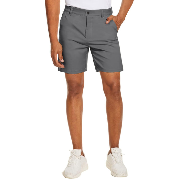 Golf Chino Shorts With Quick Dry Fabric And Multiple Pockets