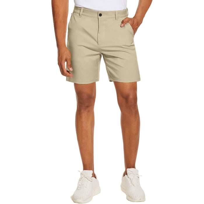 Golf Chino Shorts With Quick Dry Fabric And Multiple Pockets