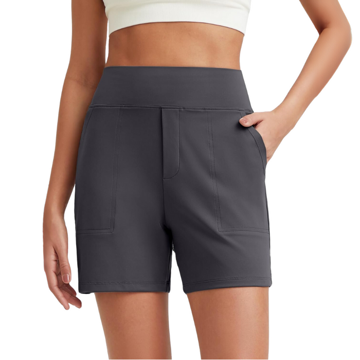 High Waisted Bermuda Yoga Shorts for Running Casual Wear