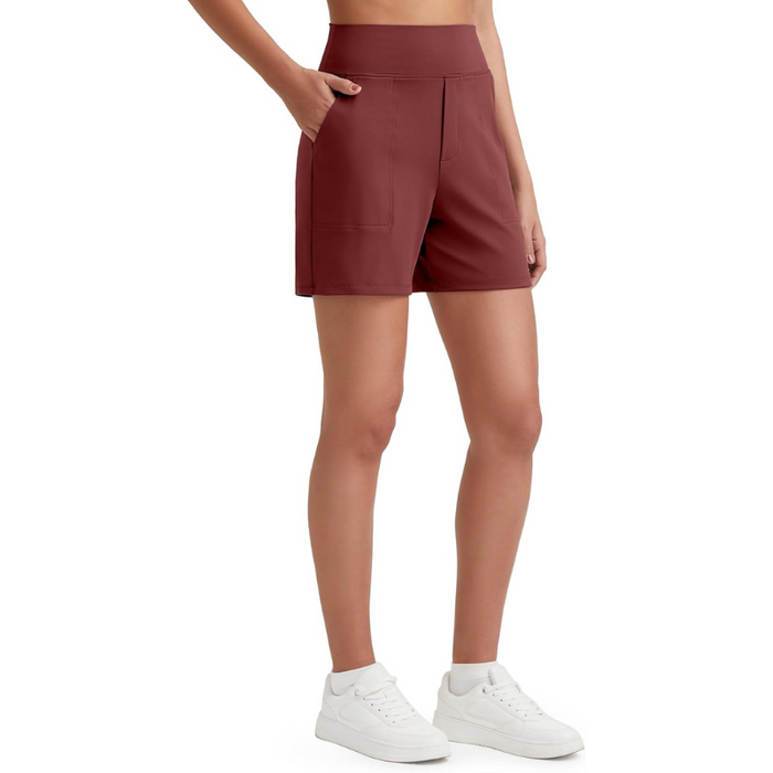 High Waisted Bermuda Yoga Shorts for Running Casual Wear