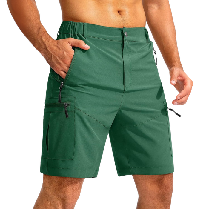 Hiking Cargo Shorts With 5 Zipper Pockets