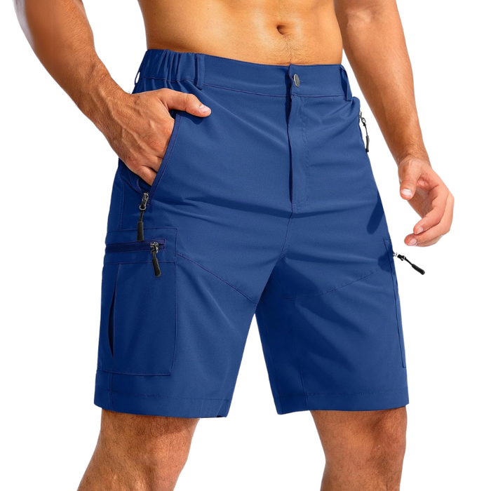 Hiking Cargo Shorts With 5 Zipper Pockets