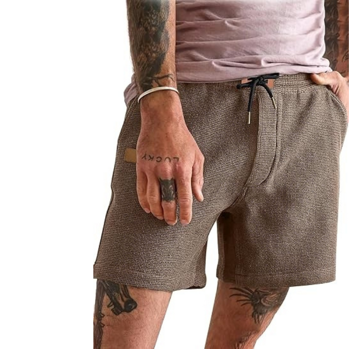 Lightweight Waffle Shorts With Drawstring And Pockets