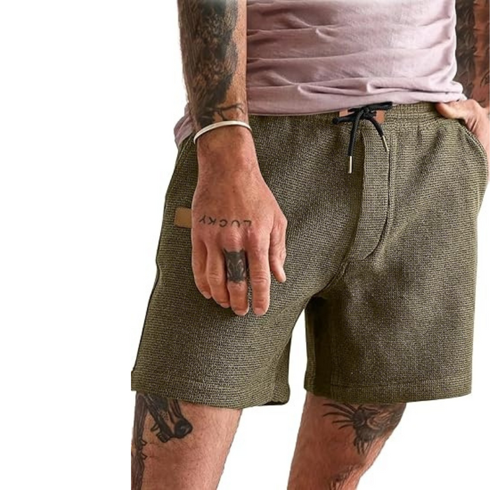 Lightweight Waffle Shorts With Drawstring And Pockets