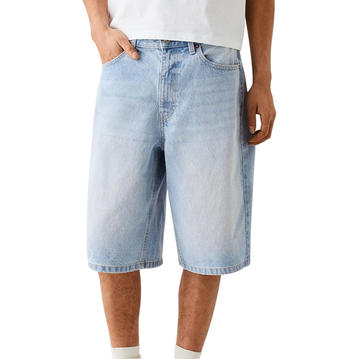 Loose Denim Shorts With Wide Design And Pockets