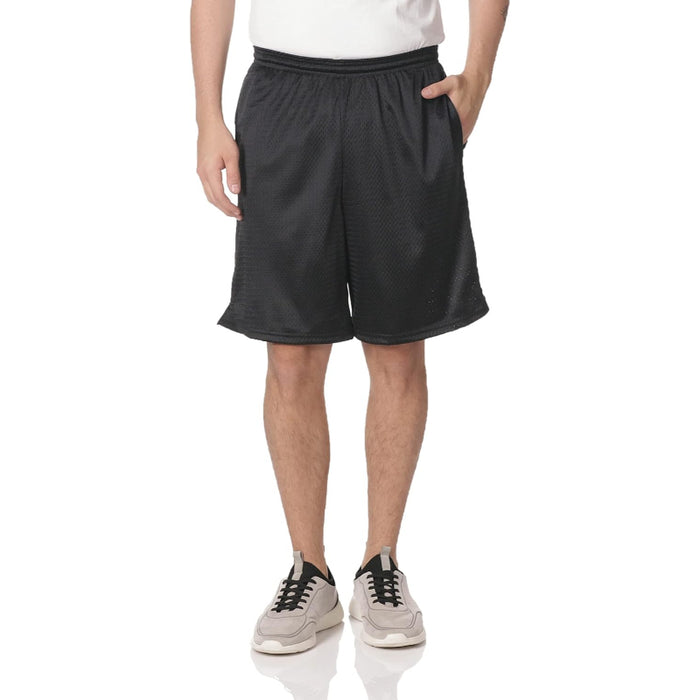 Mesh Shorts With Closure And Side Pockets For Everyday Wear