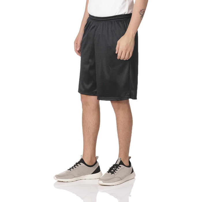 Mesh Shorts With Closure And Side Pockets For Everyday Wear