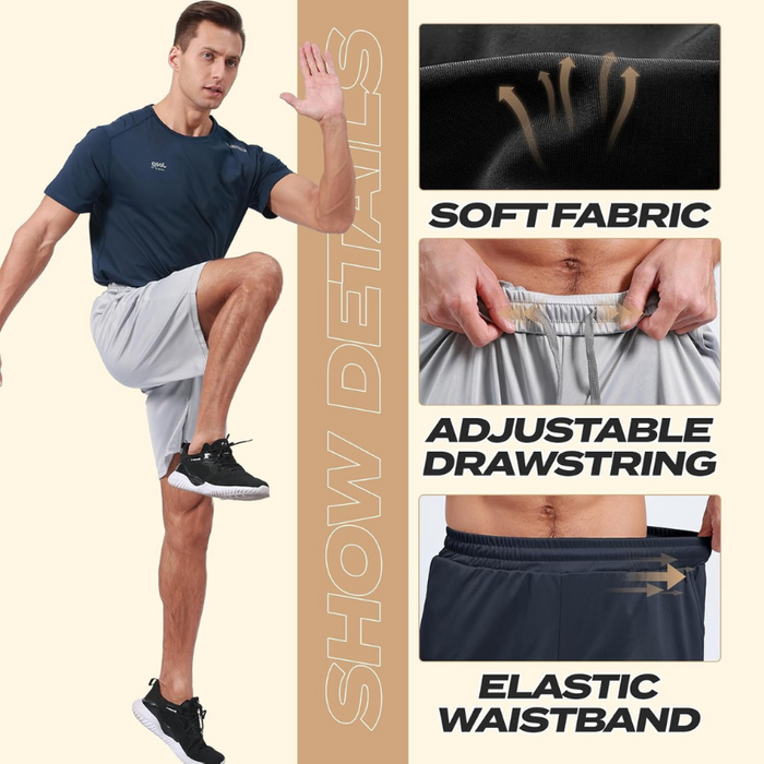 Pack Of 3 Quick Dry Designed Basketball Shorts For Running