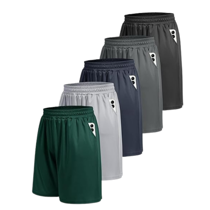 Pack Of 5 Quick Dry Styled Basketball Shorts For Everyday