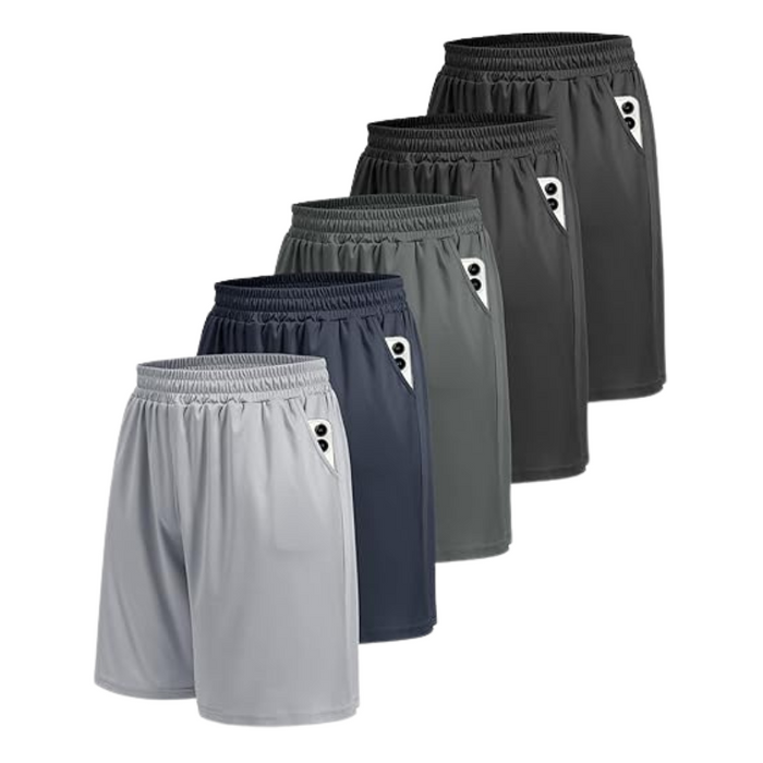 Pack Of 5 Quick Dry Styled Basketball Shorts For Everyday