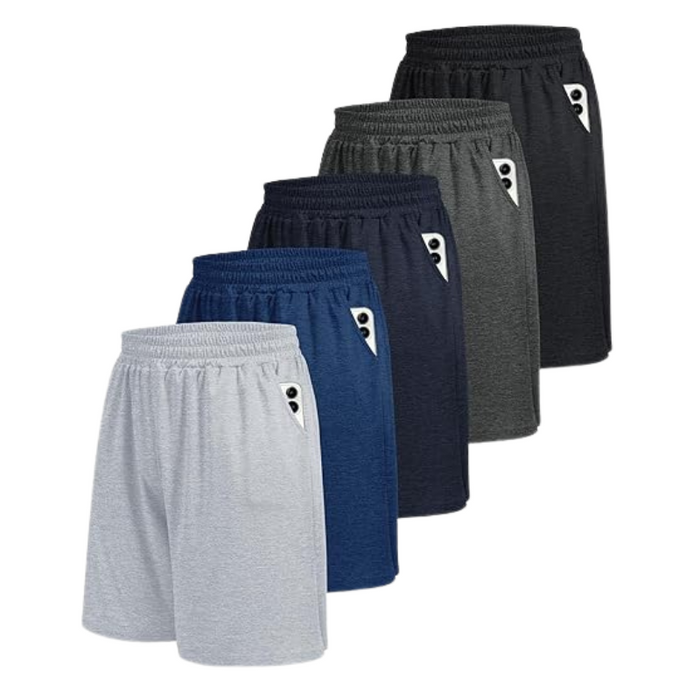 Pack Of 5 Quick Dry Styled Basketball Shorts For Everyday