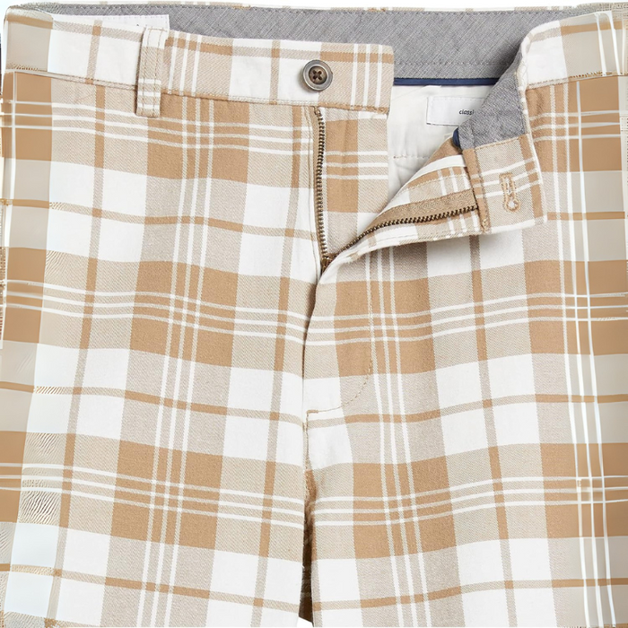 Classic Checkered Chino Shorts