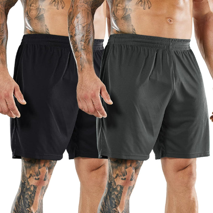 Quick Dry Athletic Shorts 2 Pack Without Pockets And Liner