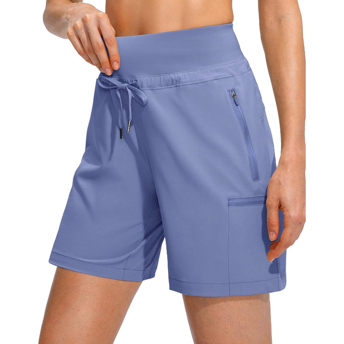 Hiking Cargo Shorts With Zipper Pockets For Outdoor Activities