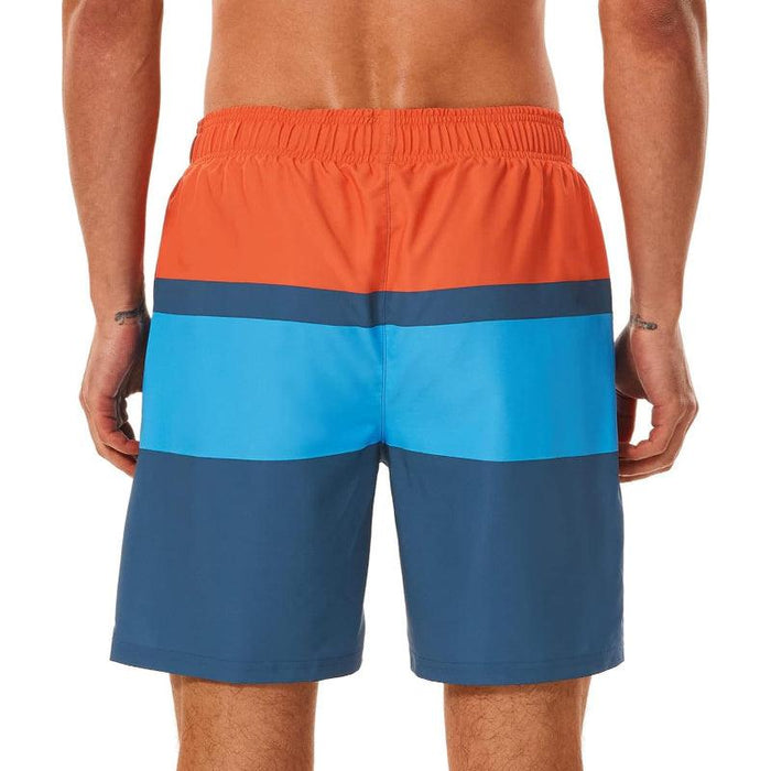 Quick Dry Stripe Swim Shorts With Pockets