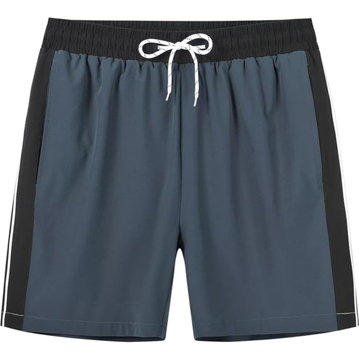 Stretchable Swim Shorts With Zipper Pockets