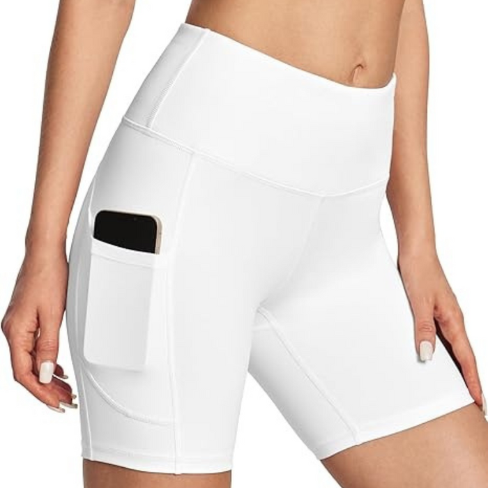 Stretchy Shorts With Pockets For Workout And Yoga