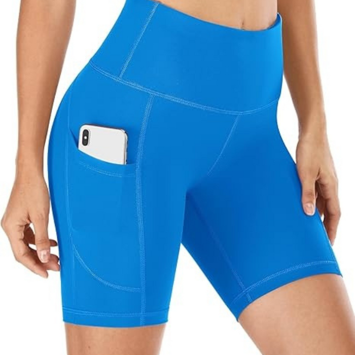 Stretchy Shorts With Pockets For Workout And Yoga