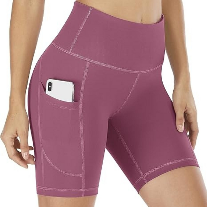 Stretchy Shorts With Pockets For Workout And Yoga