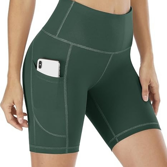 Stretchy Shorts With Pockets For Workout And Yoga