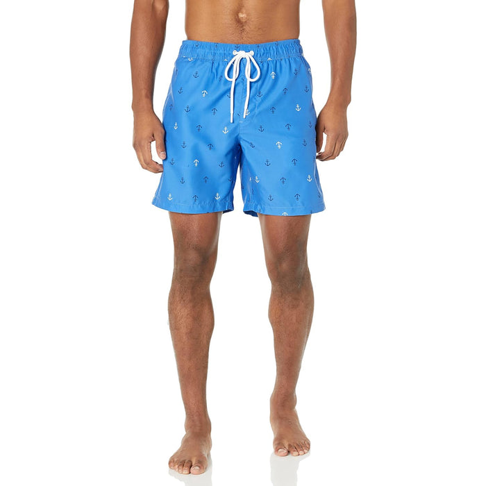 Striped Quick Dry Swim Trunks With Mesh Liner