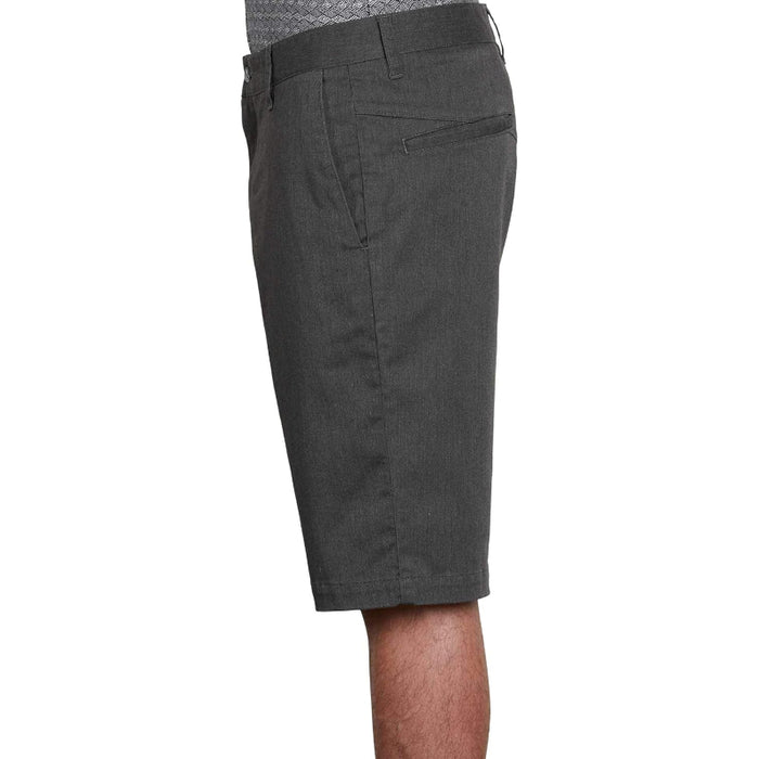 Structured Zip Closure Shorts With Stretch Fabric