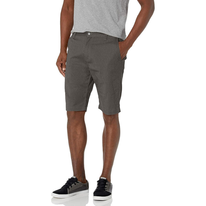 Structured Zip Closure Shorts With Stretch Fabric