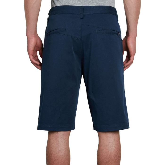 Structured Zip Closure Shorts With Stretch Fabric