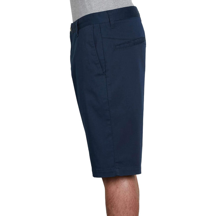 Structured Zip Closure Shorts With Stretch Fabric