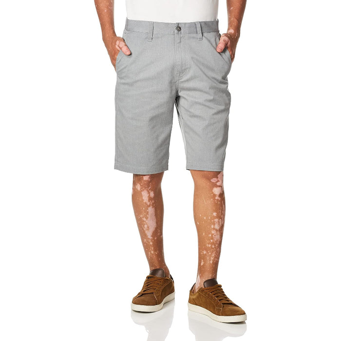 Structured Zip Closure Shorts With Stretch Fabric